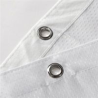 Rideau de douche de bain en tissu polyester jacquard blanc en STOCK conception de points imperméables
