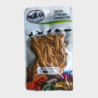 Aliments en forme de larve séchés pour animaux, lot de 25, insectes comestibles, ver ou méduse jaune