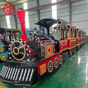 <span class=keywords><strong>Train</strong></span> miniature électrique sans rails de type Ghost Trackless-<span class=keywords><strong>Train</strong></span>, équipement de parc d'attractions Luna Park en fibre de verre - Product Image 5