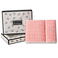 Ensemble de trois serviettes en polaire corail brodées, serviettes de toilette, boîte cadeau, personnalisable, cadeaux de mariage