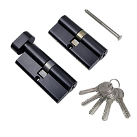Cerradura de Puerta con Manija Italiana de Alta Resistencia, Color Negro Mate, Anti-Robo, Grado ANSI 1, Venta al por Mayor para Puertas de Madera