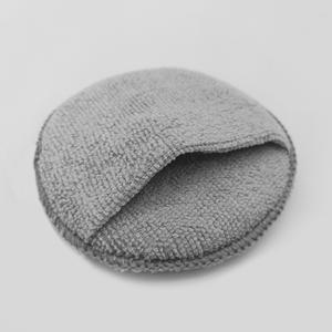 Esun bantalan aplikator serat mikro bulat bebas serat spons Yang dapat dicuci untuk membersihkan mobil poles dengan saku jari nyaman - Product Image 4