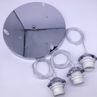 Trois têtes E27 support de lampe lustre fil accessoires d'éclairage lustre E27 douille à vis support de lampe suspension