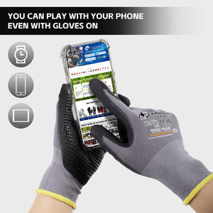 XINGYU Guantes de Trabajo de Seguridad Industrial con Logotipo Personalizado de Calibre 15, Guantes de Trabajo de Seguridad con Puntos Recubiertos de Nitrilo y Espuma de Nailon Antideslizante - Product Image 2