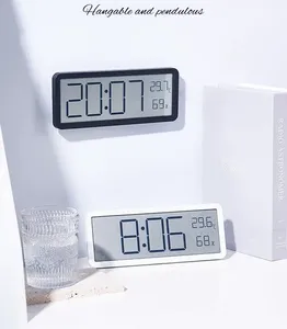 Reida <span class=keywords><strong>LCD</strong></span> Screen Relógio De Parede Digital Tempo Temperatura Umidade <span class=keywords><strong>Display</strong></span> Relógio Eletrônico Pendurado Desktop Relógio Digital - Product Image 3