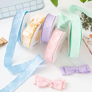 Ruban en dentelle ondulée à pois en polyester pour accessoires capillaires DIY et nœuds floraux pour vêtements, mariages et Noël - Product Image 1