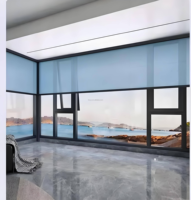 Store enrouleur ZipScreen en PVC avec moustiquaire en polyester, fermeture éclair, transparent, anti-moustiques et pare-soleil, pour salon, extérieur, café, patio, taille personnalisable