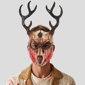 Nouveau Masque HLC en Os de Mouton et Bois de Cerf, Or Antique, pour Halloween, Jeux de Rôle, Costumes, Événements, Fêtes Steampunk - Product Image 1