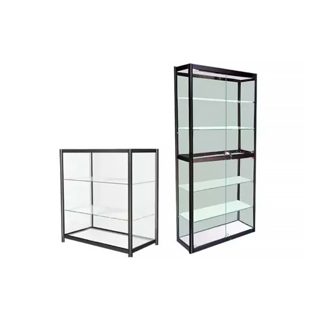 tall glass display case