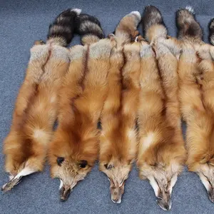 Giá tốt nhất giá rẻ fox màu đỏ lông tấm da lông động vật da phổ biến fox da lông tấm da cho chiếc áo khoác