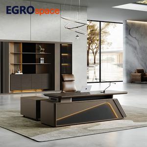 EGROspace 현대 가구 컨퍼런스 관리자 L 모양 주최자 우아한 사무실 베니어 이그제큐티브 데스크 - Product Image 6