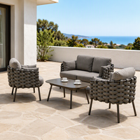 Ensemble de meubles d'extérieur Audu Modern Flat Pack avec assise confortable en osier et rotin pour hôtel et cour