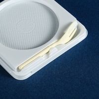 BPHE BHCB-S05 Boîte d'emballage carrée anti-buée de 4 pouces en PET/PLA de qualité alimentaire, imprimée UV, pour mini-mousse, tiramisu, pain et gâteaux