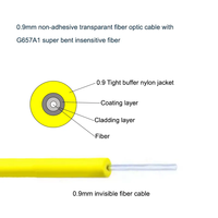 Câble de fibre optique FTTH FTTR en PVC à 1 cœur, tampon serré invisible, pour drones FPV avec longueur personnalisable