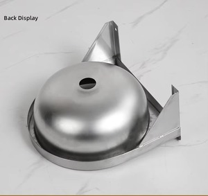 Évier rond en acier inoxydable à encastrer, finition brossée, lavabo de salle de bain à trou unique, design minimaliste, facile à nettoyer, avec drain - Product Image 5
