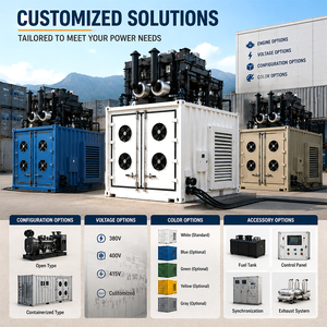 Groupe électrogène à gaz de type conteneur, configuration personnalisable, faible MOQ pour les projets personnalisés de Global Power Engineering - Product Image 4