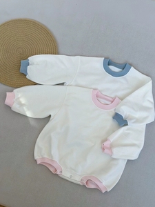 春秋季纯色连体衣婴幼儿男童女童衣服长袖儿童连体衣 - Product Image 5
