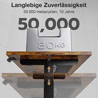 Scrivania Elettrica Regolabile in Altezza 48x24 Pollici, Design Ergonomico Classico Sit-Stand, Gestione Cavi, 2 Impostazioni Memorizzabili, per Casa e Ufficio