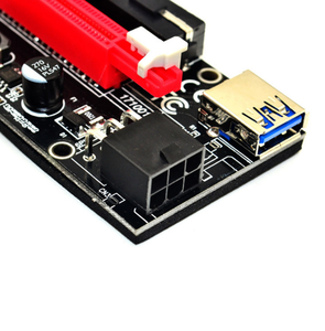 การ์ดเพิ่มความเร็ว PICE <span class=keywords><strong>Riser</strong></span> <span class=keywords><strong>VER</strong></span> <span class=keywords><strong>009s</strong></span> Plus 8 Pin 1X เป็น 16X LER พร้อมตัวขยายการ์ด 8 คาปาซิเตอร์ สำหรับการ์ดจอ GPU - Product Image 3