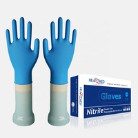 Gants jetables bleus en nitrile d'usine en Chine Gants en nitrile jetables épais pour examen clinique médical de qualité AQL 1.5