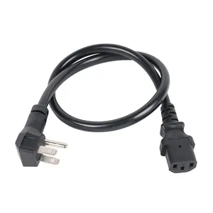 UL Approval US Black AC Extension Power Cord 3 Pin Console Game Power Cord