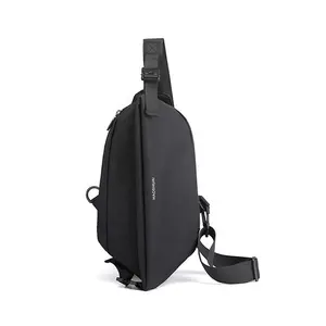 Bolso de pecho de nailon impermeable personalizado 2024, bolso cruzado de poliéster, paquete de pecho, bolsos de mensajero de moda para hombres