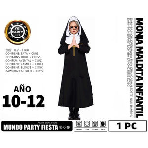 Costume da suora maledetta per bambini vestito Cosplay per Halloween o occasioni speciali-#13094 - Product Image 1