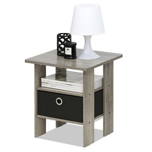 Table de chevet moderne en bois SENYU Furinno avec étagère ouverte et tiroir de rangement pour meubles de chambre - Product Image 3
