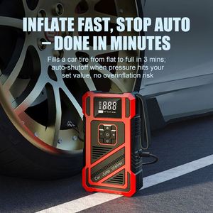 Arrancador de Coches Portátil <span class=keywords><strong>Mini</strong></span> con Inflador de Neumáticos, Batería de 12V 8000mAh, Banco de Energía y Compresor de Aire - Product Image 4