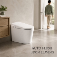 Toilette portable pliable intelligente, bidet électrique intelligent avec chasse d'eau automatique, design compact et télécommande