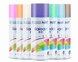 SAIGAO fabrika Aerosol sprey boya renkli metalik toptan sprey boya için metal duvar ahşap