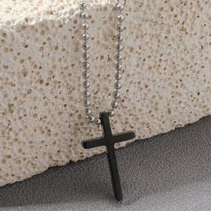 Colar de Cruz em Aço Inoxidável Hip Hop Punk para Homens, Joia Religiosa com Anel Interligado, Colar de Moda - Product Image 6