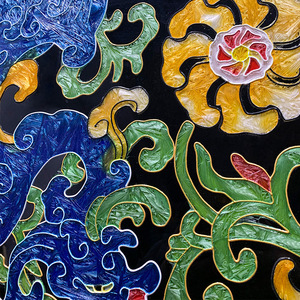 Peinture décorative artisanale en émail coloré, filigrane peint à la main, luxe léger haut de gamme pour la décoration intérieure, cadeau HP-095 Fait main A - Product Image 5