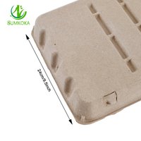 SUMKOKA 9,5*16,6 pouces, plateau d'emballage pour œufs de volaille en pulpe moulée de papier recyclé, 20 cavités, biodégradable, jetable