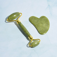 100% naturel xiuyan vert jade rouleau gua sha outils visage guasha rodillo de jade pierre oeil massage rouleau pour le visage