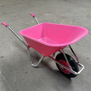 Китайская стальная оцинкованная садовая тачка 100 л, грузоподъемность 160 кг, с полимерным поддоном для садовых инструментов, OEM - Product Image 4