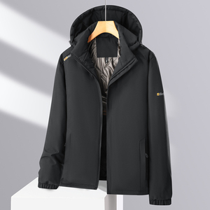 Chaqueta de plumón cálida con capucha para hombre, talla grande, holgada, gruesa, resistente al viento, cálida, resistente a los arañazos, cómoda y transpirable. - Product Image 3