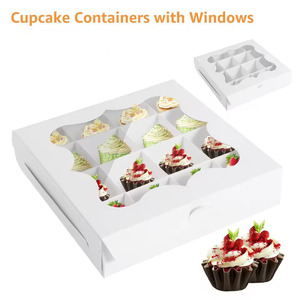 Scatola Regalo in Carta con 16 Scomparti per Dolci, Pasticcini, <span class=keywords><strong>Biscotti</strong></span>, Cioccolato e Torte - Product Image 3