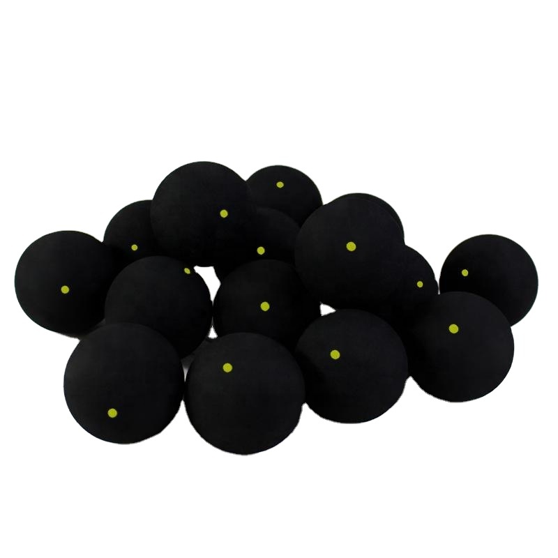 Black Colour Sports Ball High Quality Squash Ball with Yellow Dot
