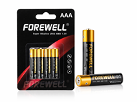 FOREWELL LR03 AAA 1.5V Baterai Alkaline Empat Kartrid 1150mAh Daya Tahan Lama Bebas Merkuri untuk Mainan Remote Alat Listrik
