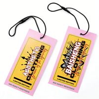 Étiquette suspendue vintage rétro style street art, personnalisée, édition limitée, rectangulaire, en papier premium, pour vêtements de mode