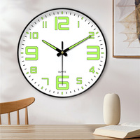 OEM LOGO Wanduhr für Wohnzimmerdekoration, Leuchtende Uhr, Modisch, Geräuschlos, Ohne Bohren Wanduhr