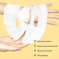 Masque facial en hydrogel jaune ODM à marque privée, hydratation intense de nuit, raffermissant, effet peau de verre coréenne, végétalien, rétinol, vitamine C, OEM