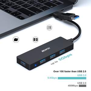 Hub BENFEI USB Type-A/Type-C avec 4 ports USB 3.0 compatibles avec iPhone 15 Pro/Max, Mac Book Pro/Air 2023, iPad Pro, iMac, S23 - Product Image 3