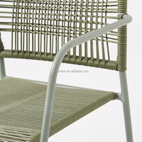 Ensemble de table de restaurant pour terrasse, mobilier commercial, ensemble de salle à manger en métal pour l'extérieur, pour 6 personnes