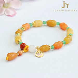 कीमती पत्थर के रत्न और जेड कंगन हल्के कंगन और सफेद रंग के कंगन - Product Image 3