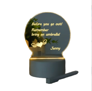 Bricolage LED 3d Creatives Pen Rewrit Luminous Blank Led Note Board Acrylique Moderne USB Recharge Rewrirable Night Light - Product Image 1