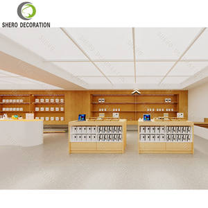 Meubles de magasin de téléphonie haut de gamme, vitrine moderne intelligente pour téléphones portables avec armoire murale en bois pour l'affichage des téléphones - Product Image 3