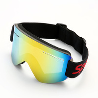 Lunettes de sport PC avec protection UV400, anti-buée, pour le ski, la montagne, la moto et le motocross