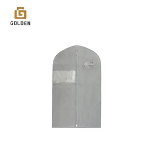 Golden Custom Logo Portable 2 In 1 Garment And Duffle Bag Pink Gown Garment Bag Tote Men'S Frosted Garment Bag With Wheels